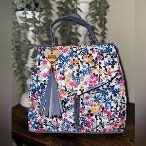 Floral Print Top-Handle mini Bag/ crossbody in Multicolor
Handmade